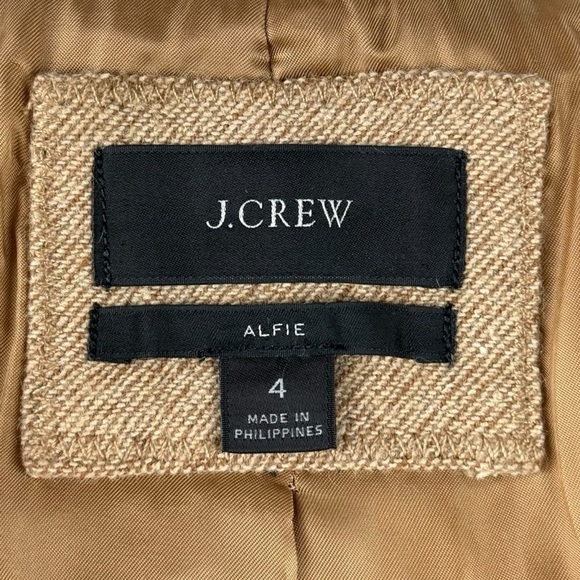 J. Crew Alfie blazer with contrast collar in Italian cotton-wool Size 4 Career - Picture 11 of 16